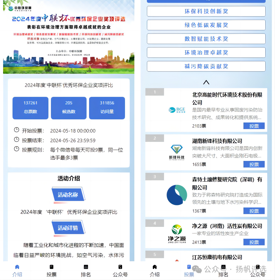 贺州市2024年度‘中联杯’优秀环保企业奖项评比